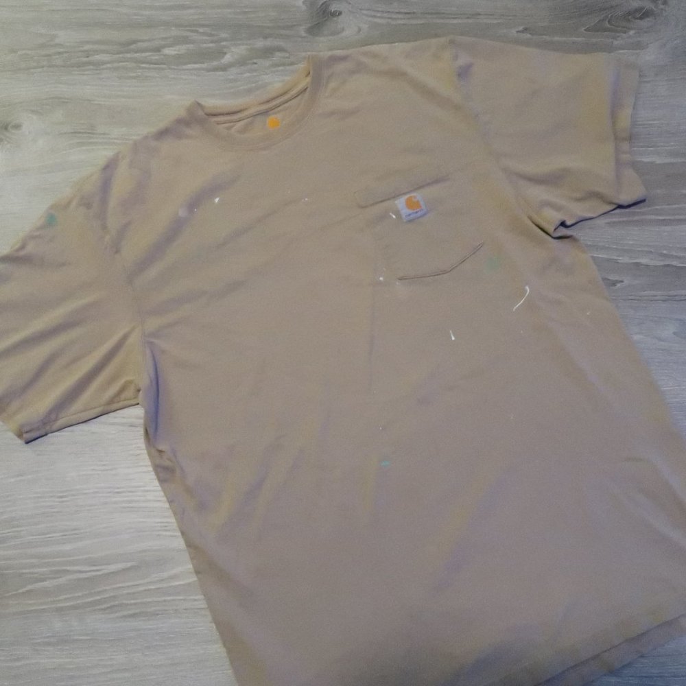 Carhartt Khaki Color Tee Size L Tall